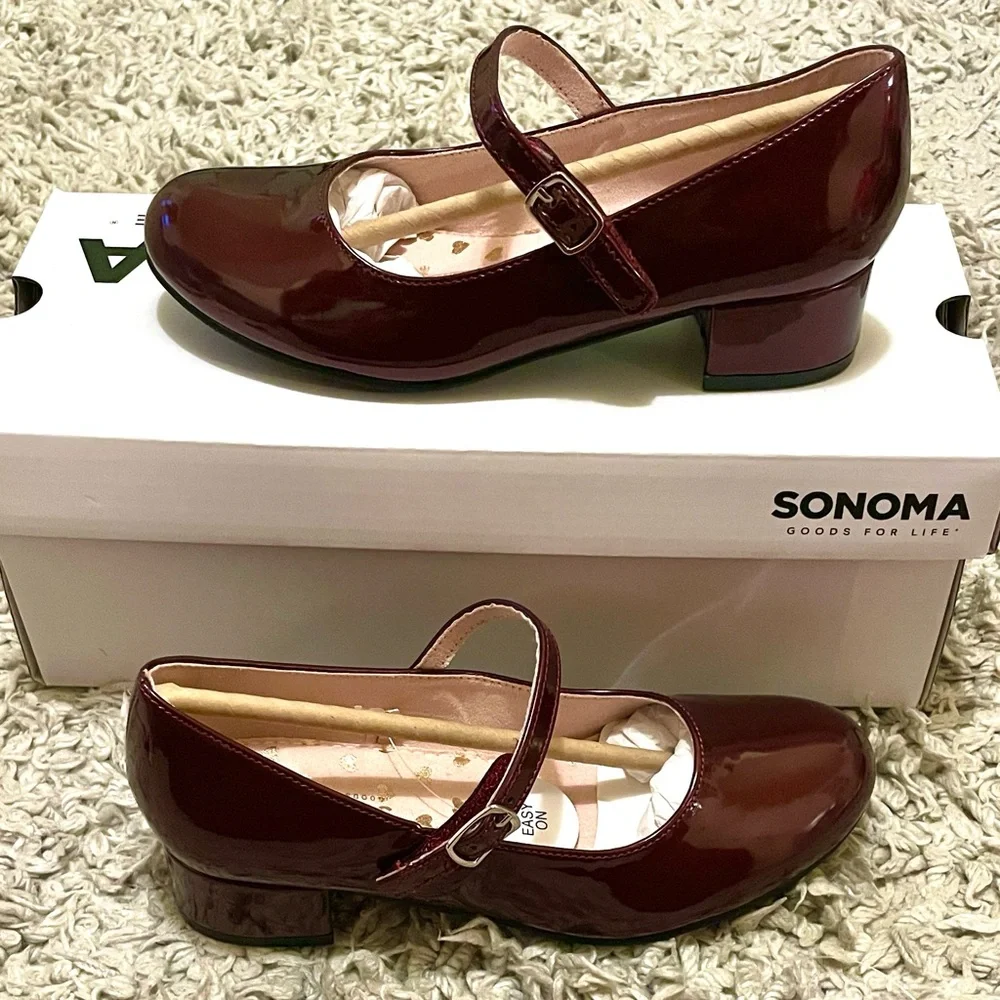 NIB Sonoma Goods For Life “Lizzyy” Burgundy Dress Shoes, Size 2